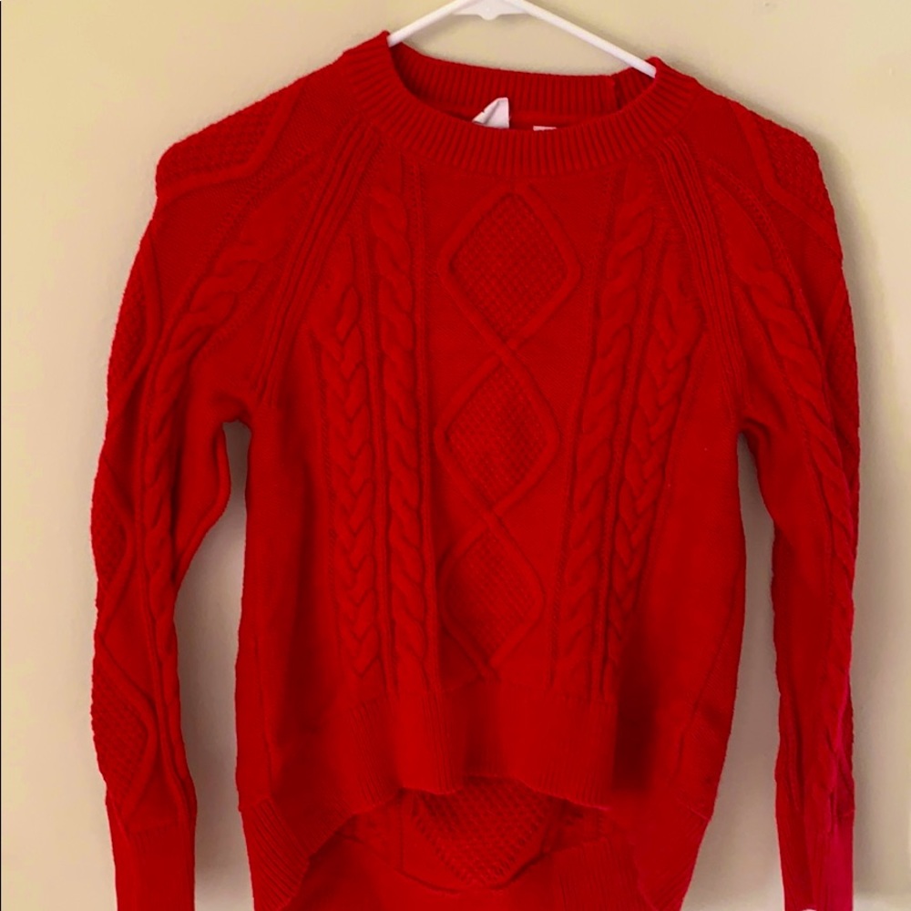 GAP red detailed sweater